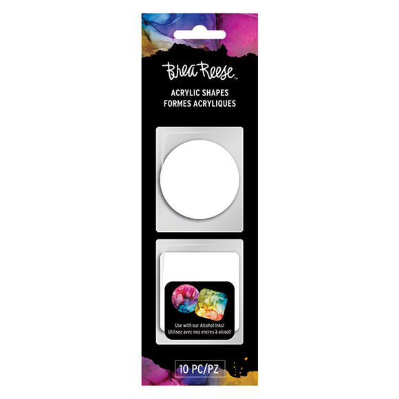 WHITE ACRYLIC SHAPES – 10PC