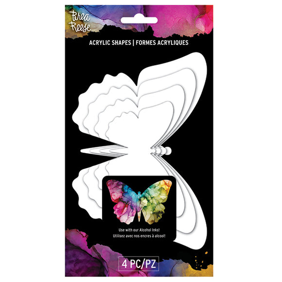 WHITE ACRYLIC SHAPES – 4PC