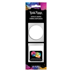 WHITE ACRYLIC SHAPES – 10PC