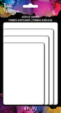 WHITE ACRYLIC SHAPES – 4PC